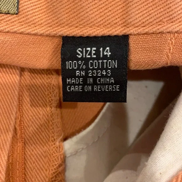 NY & Co 5-Pocket Denim Pencil Skirt Back Split Orange Women’s 14 - Picture 4 of 9